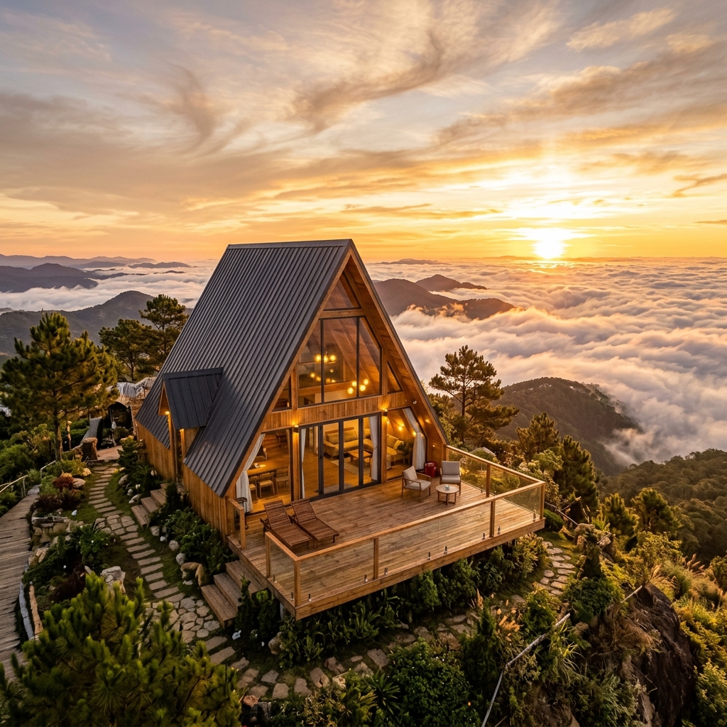 Ban công đón bình minh cực chill